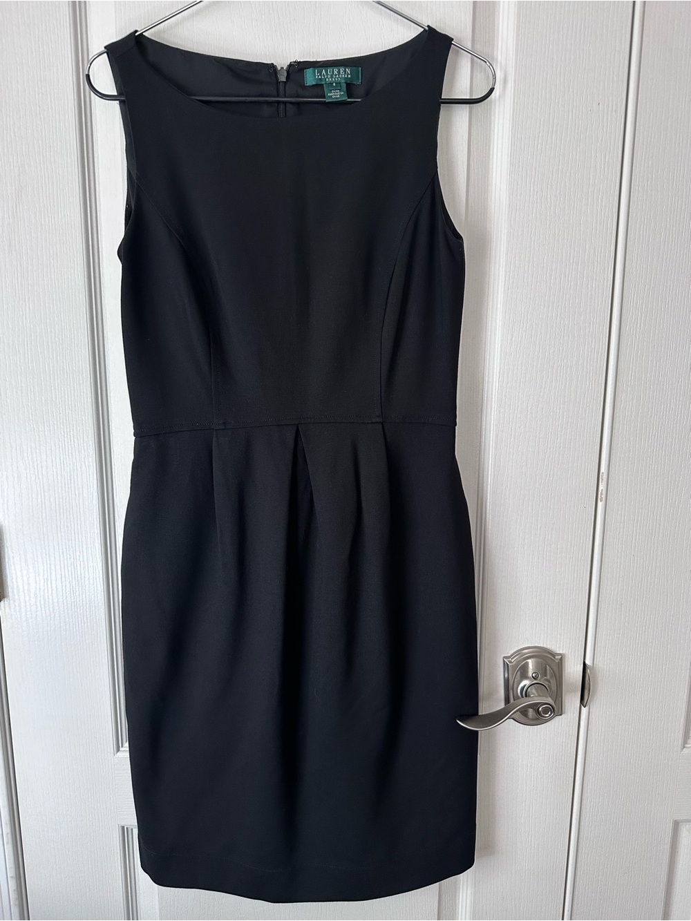 Lauren Ralph Lauren WomenBlack Sleeveless Ponte Knit Dress w/Pockets Size 6